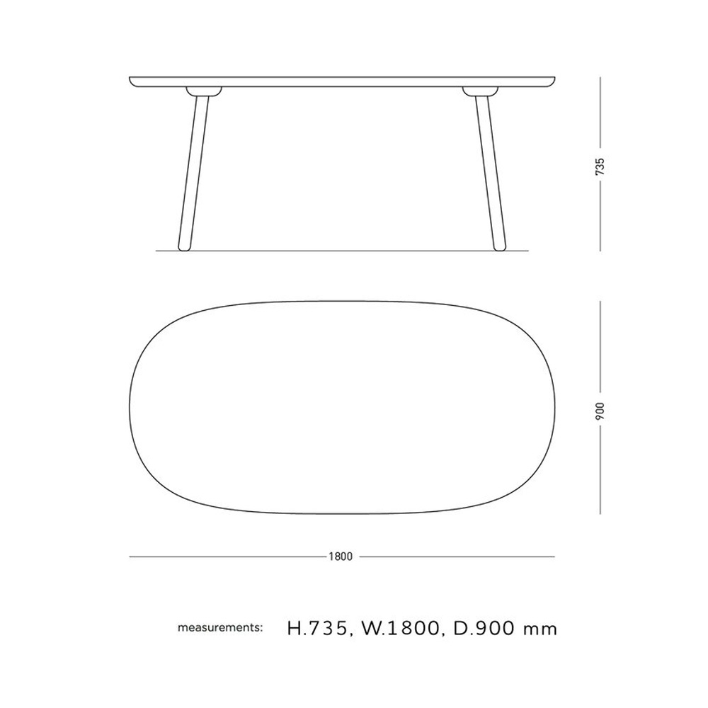 Emko Naive Dining table ovaali ruokapöytä - Edella Emko Naive Dining table ovaali ruokapöytä