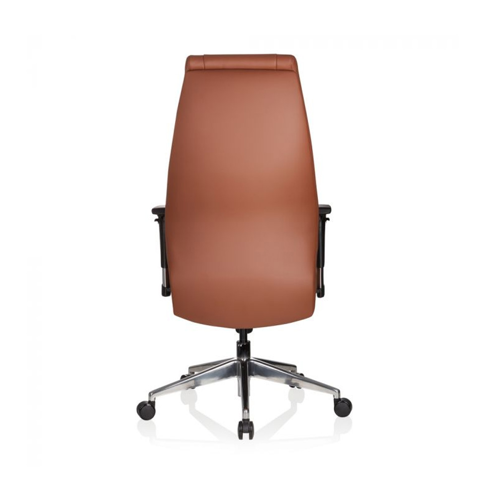 HJH_Office_Vitoro_työtuoli_toimistotuoli_etätyötuoli_neuvottelutuoli_ruskea_korkea_selkänoja_nahkatuoli_09 - Edella HJH Office Vitoro työtuoli