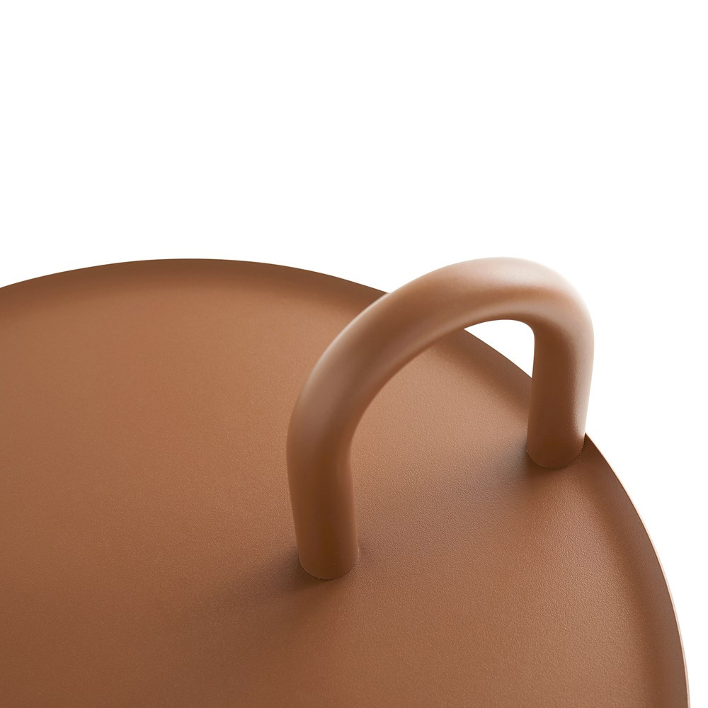 Hay_BOWLER_pale_brown_sivupöytä_sohvapöytä_ruskea_kansi_graniittikivi_jalalla_02 - Edella Hay Bowler sivupöytä