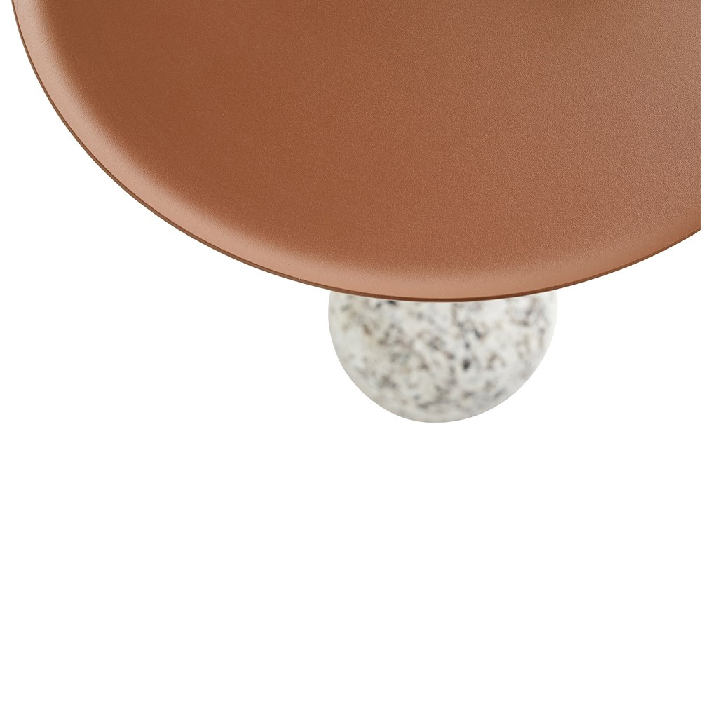 Hay_BOWLER_pale_brown_sivupöytä_sohvapöytä_ruskea_kansi_graniittikivi_jalalla_03 - Edella Hay Bowler sivupöytä
