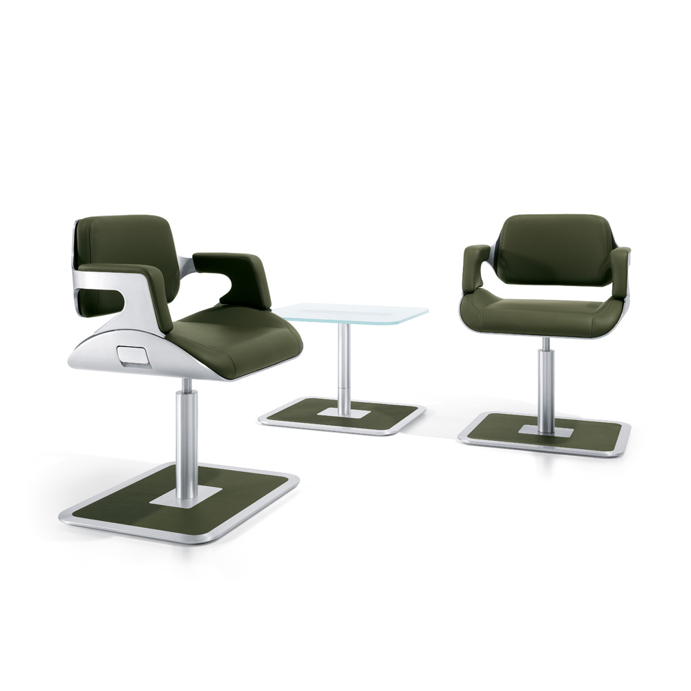 Interstuhl_Silver_810S_nojatuoli_aulatuoli_loungetuoli_neuvottelutuoli_kokoustuoli_asiakastuoli_harjattu_alumiini_oliivi_nahka_06 - Edella Interstuhl Silver 810S nojatuoli