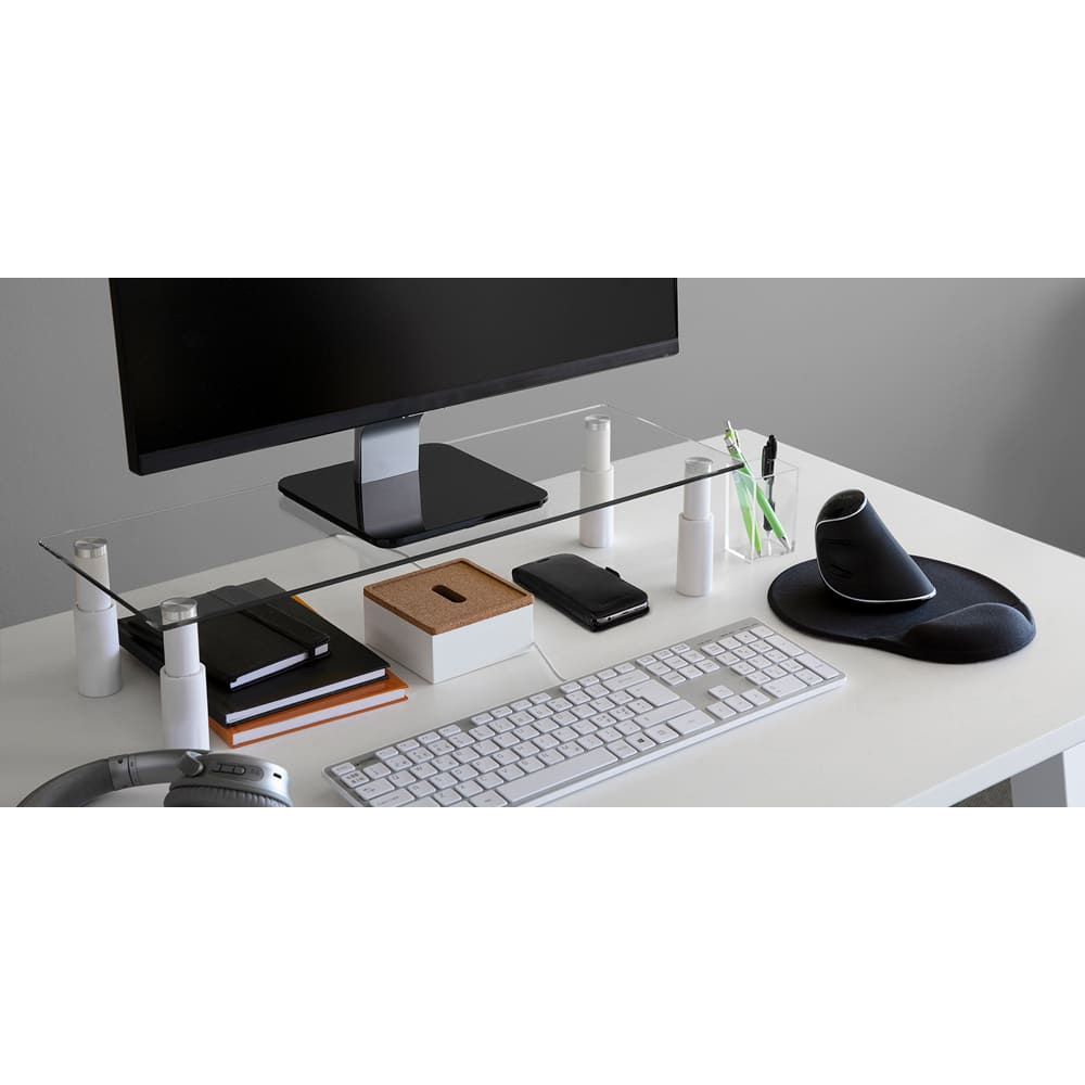 Jobmate_Monitor_Stand_korkeussäädettävä_pöytäteline_näytölle_näyttöteline_ aputaso_pöydälle_tietokoneen_näytölle_04 - Edella Matting Jobmate Monitor Stand pöytäteline näytölle ja kannettavalle mallikappale