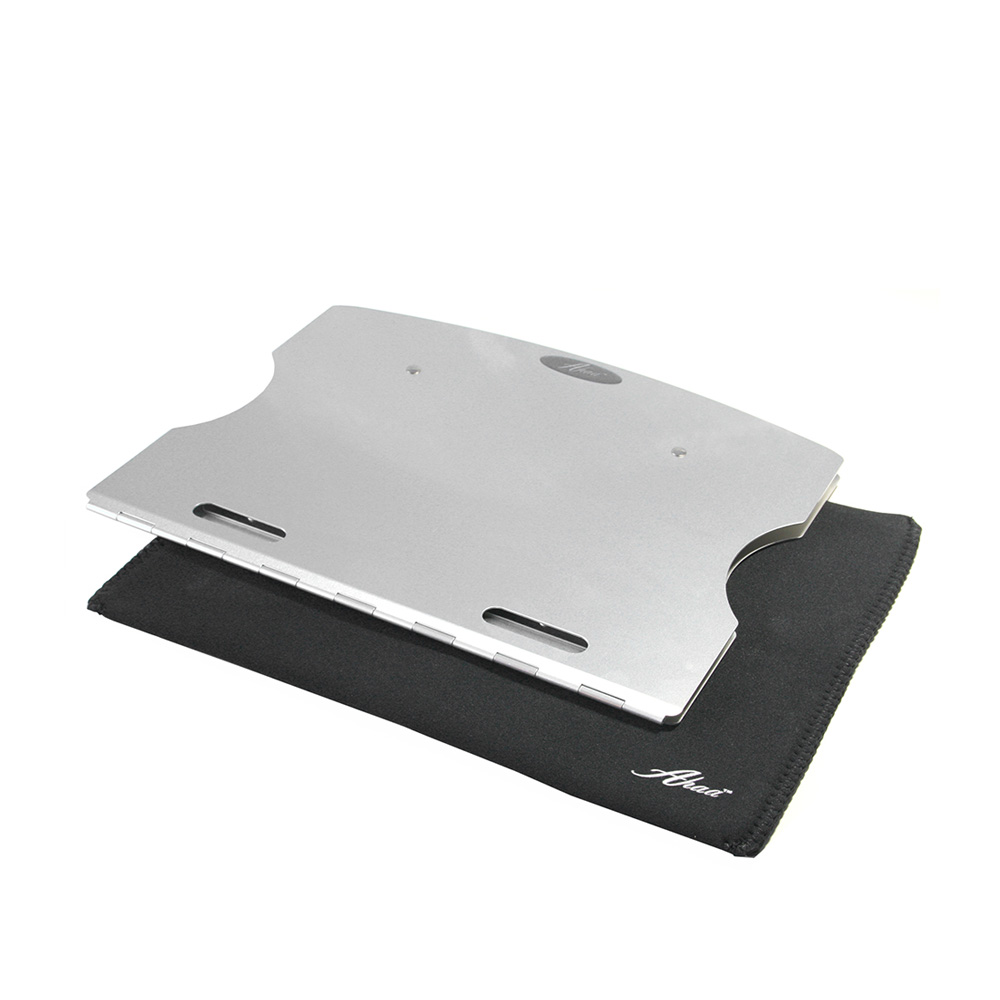 Kondator_Ahaa_Turn-o-Flex_LapTop_Stand_kokoontaittuva_kannettavan_tietokoneen_pöytäteline_pyörivällä_alustalla_02 - Edella Forming Function Axessline Turn-o-Flex kannettavan tietokoneen pyörivä pöytäteline