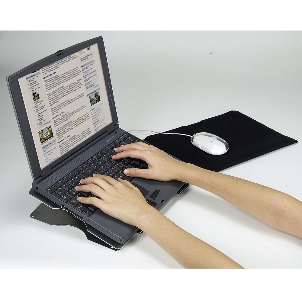 Kondator_Ahaa_Turn-o-Flex_LapTop_Stand_kokoontaittuva_kannettavan_tietokoneen_pöytäteline_pyörivällä_alustalla_04 - Edella Forming Function Axessline Turn-o-Flex kannettavan tietokoneen pyörivä pöytäteline