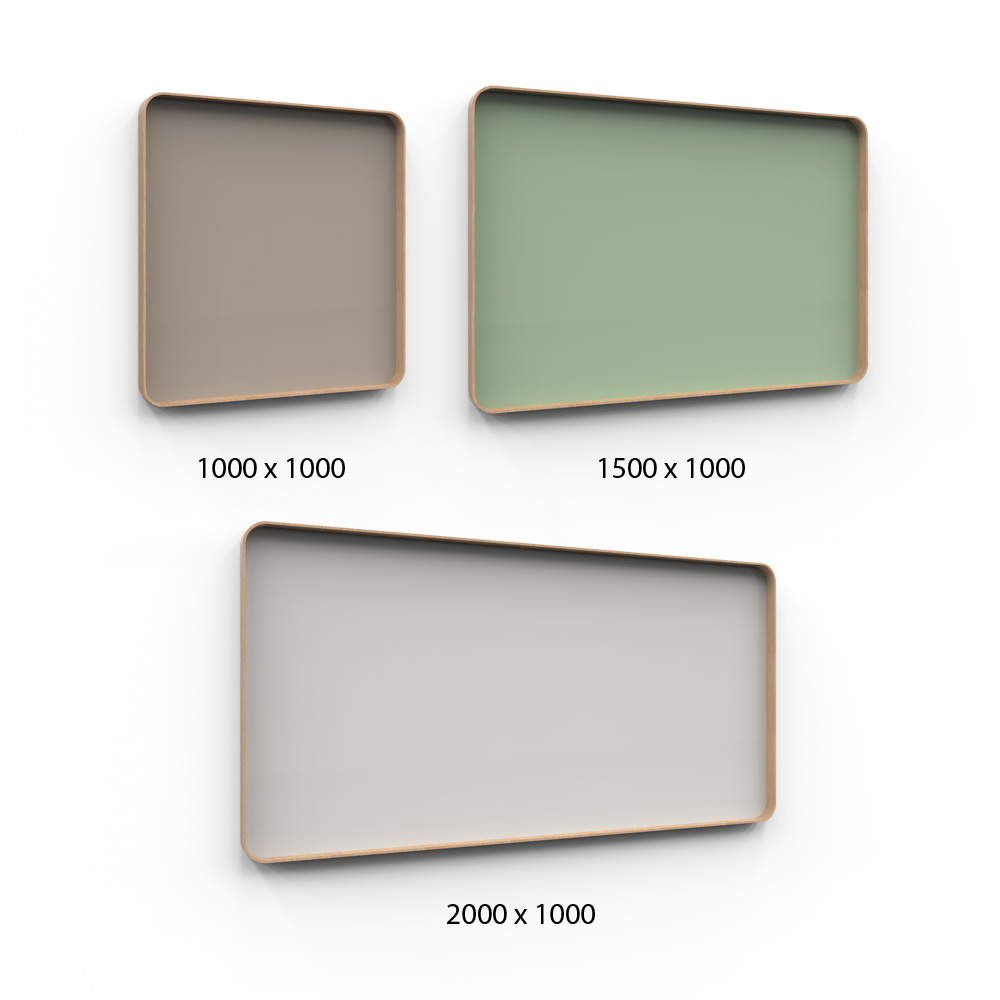 Lintex_Frame_magneettinen_lasitaulu_kirjoitustaulu_seinäkirjoitustaulu_tammi_puukehys_seinälle_10 - Edella Lintex Frame lasitaulu tammikehyksellä (useita kokoja)