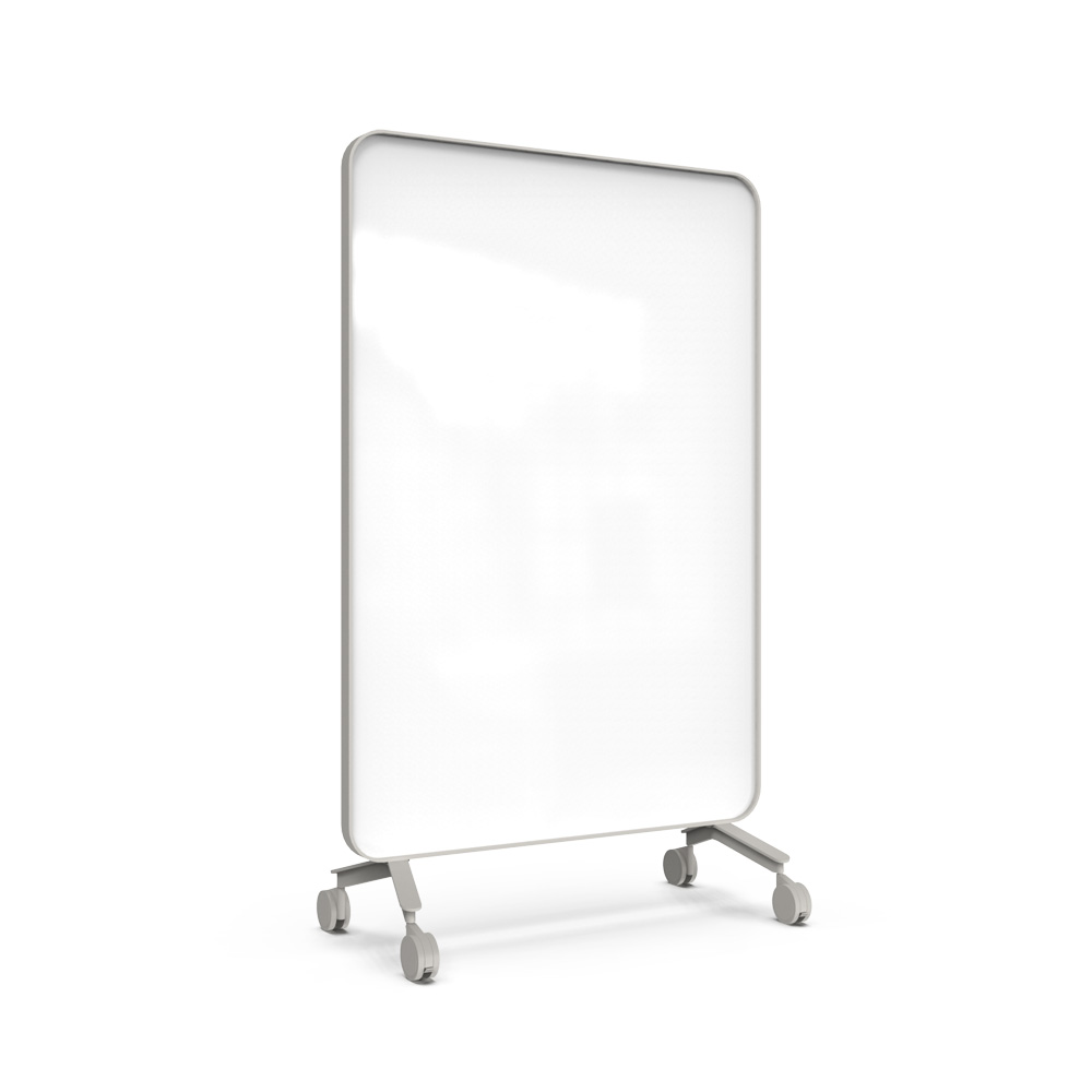 Lintex_Frame_mobile_lasitaulu_kirjoitustaulu_puukehyksellä_tammi_puujaloilla_pyörillä_liikuteltava_siirrettävä_08 - Edella Lintex Frame Mobile 1200 x 1960 mm siirreltävä kaksipuolinen lasitaulu harmaa