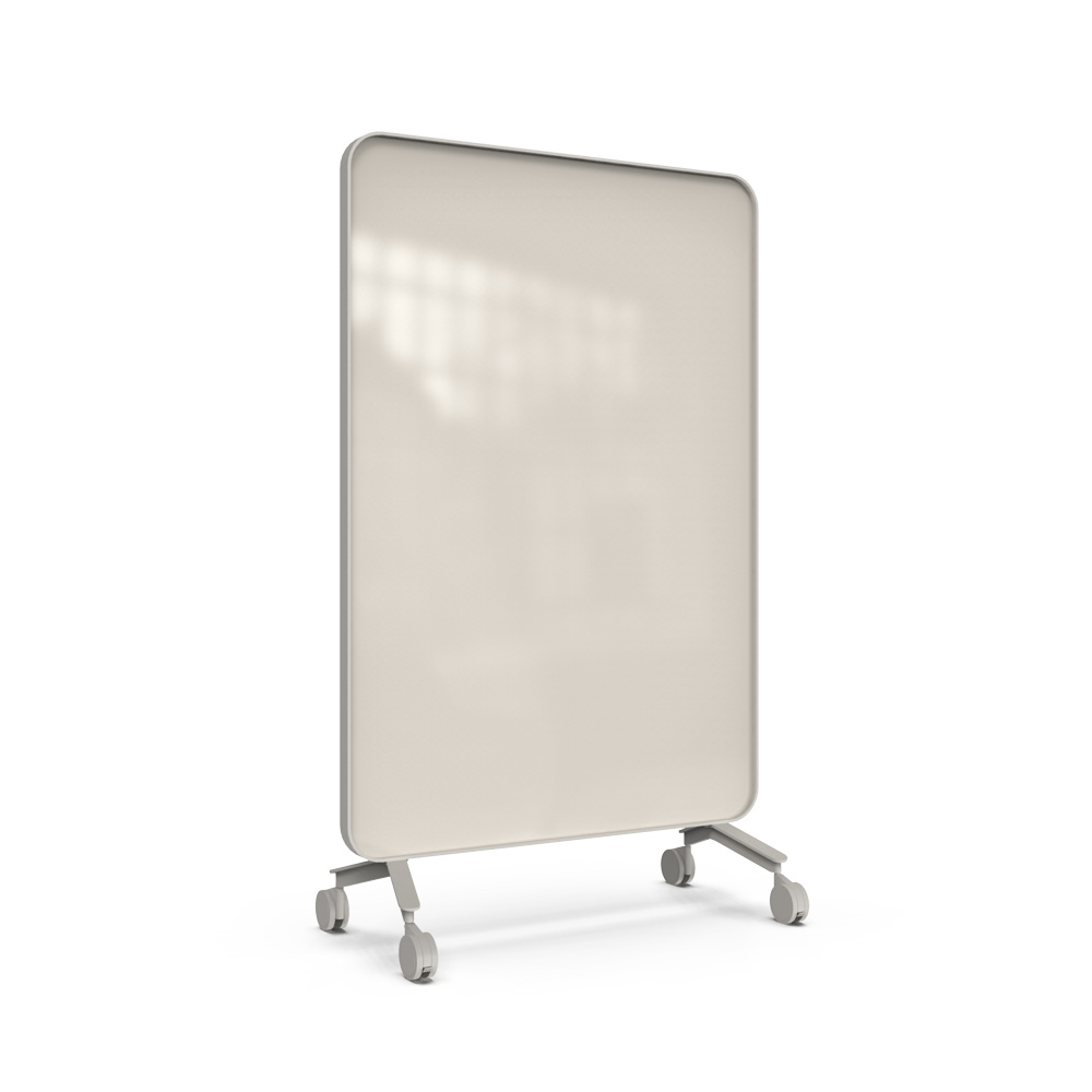 Lintex_Frame_mobile_lasitaulu_kirjoitustaulu_puukehyksellä_tammi_puujaloilla_pyörillä_liikuteltava_siirrettävä_09 - Edella Lintex Frame Mobile 1200 x 1960 mm siirreltävä kaksipuolinen lasitaulu harmaa