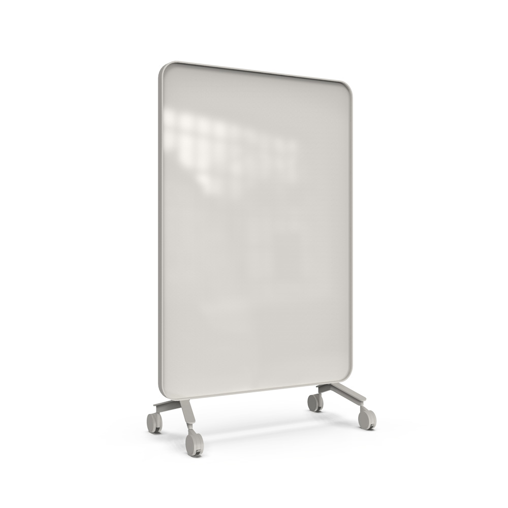 Lintex_Frame_mobile_lasitaulu_kirjoitustaulu_puukehyksellä_tammi_puujaloilla_pyörillä_liikuteltava_siirrettävä_10 - Edella Lintex Frame Mobile 1200 x 1960 mm siirreltävä kaksipuolinen lasitaulu harmaa