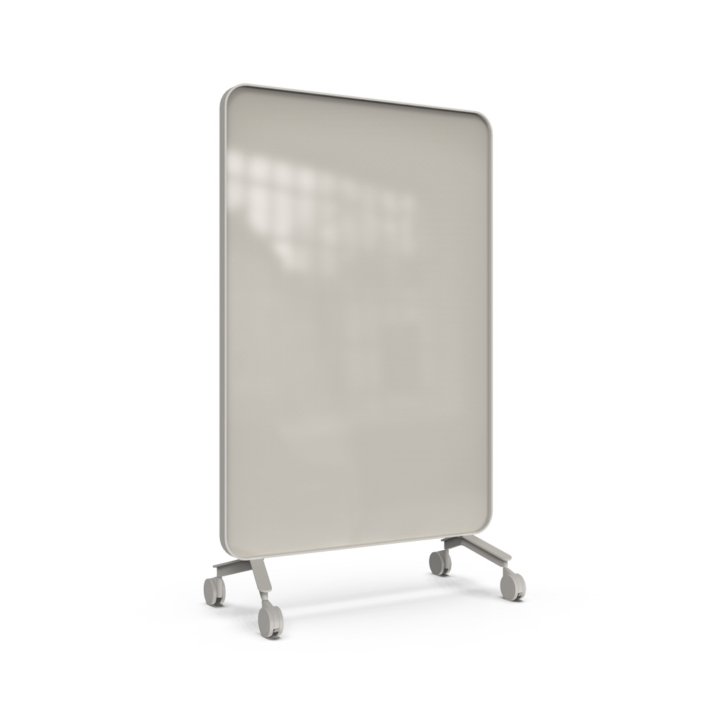 Lintex_Frame_mobile_lasitaulu_kirjoitustaulu_puukehyksellä_tammi_puujaloilla_pyörillä_liikuteltava_siirrettävä_11 - Edella Lintex Frame Mobile 1200 x 1960 mm siirreltävä kaksipuolinen lasitaulu harmaa
