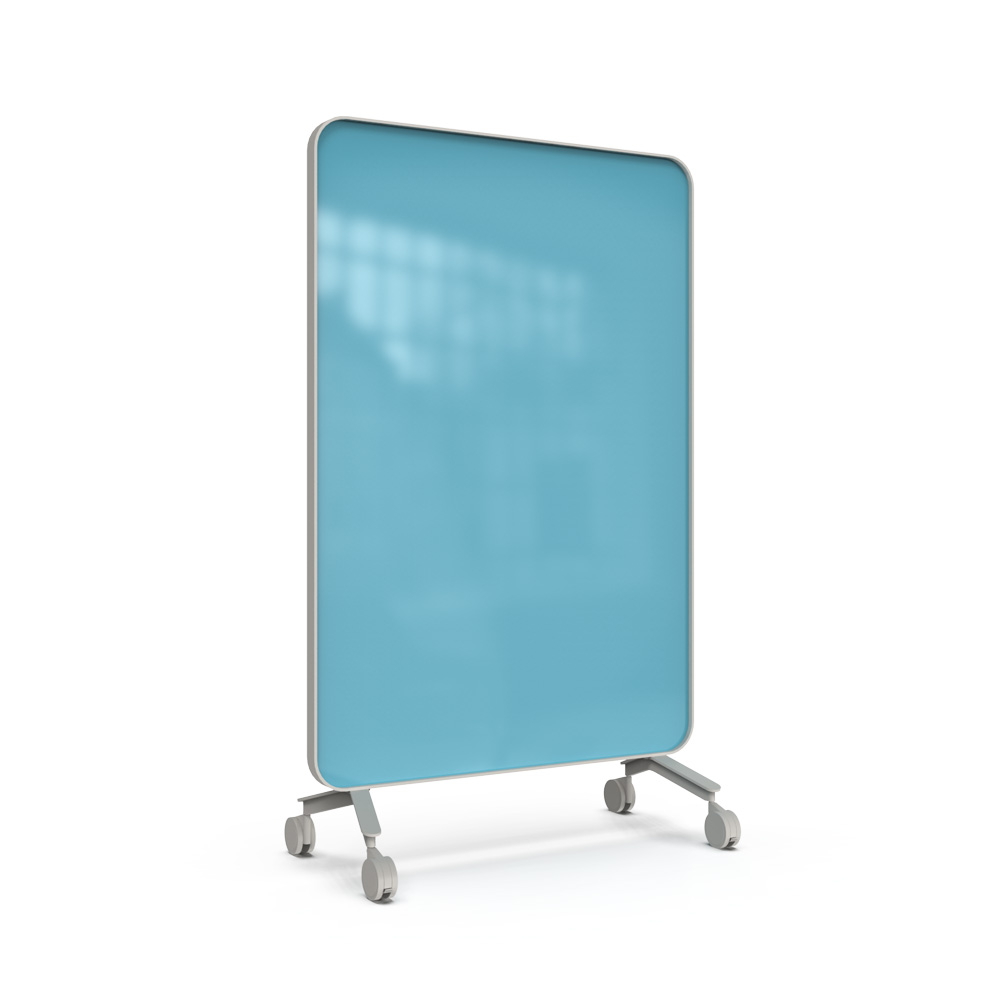 Lintex_Frame_mobile_lasitaulu_kirjoitustaulu_puukehyksellä_tammi_puujaloilla_pyörillä_liikuteltava_siirrettävä_12 - Edella Lintex Frame Mobile 1200 x 1960 mm siirreltävä kaksipuolinen lasitaulu harmaa