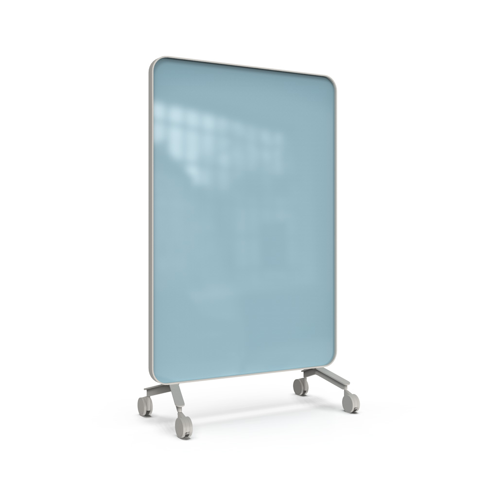 Lintex_Frame_mobile_lasitaulu_kirjoitustaulu_puukehyksellä_tammi_puujaloilla_pyörillä_liikuteltava_siirrettävä_13 - Edella Lintex Frame Mobile 1200 x 1960 mm siirreltävä kaksipuolinen lasitaulu harmaa