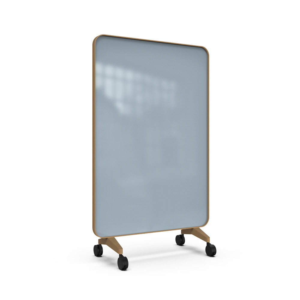 Lintex_Frame_mobile_lasitaulu_kirjoitustaulu_puukehyksellä_tammi_puujaloilla_pyörillä_liikuteltava_siirrettävä_16 - Edella Lintex Frame Mobile 1200 x 1960 mm siirreltävä kaksipuolinen lasitaulu tammi