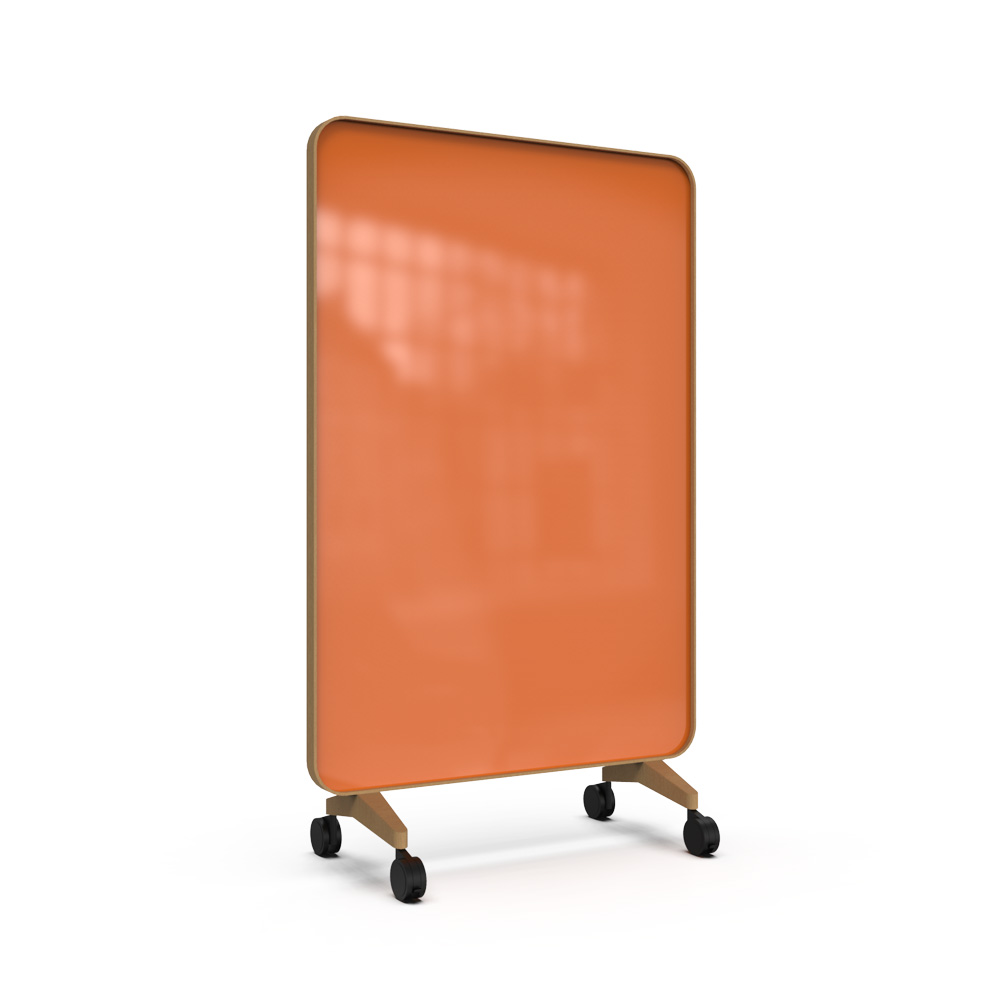 Lintex_Frame_mobile_lasitaulu_kirjoitustaulu_puukehyksellä_tammi_puujaloilla_pyörillä_liikuteltava_siirrettävä_17 - Edella Lintex Frame Mobile 1200 x 1960 mm siirreltävä kaksipuolinen lasitaulu tammi