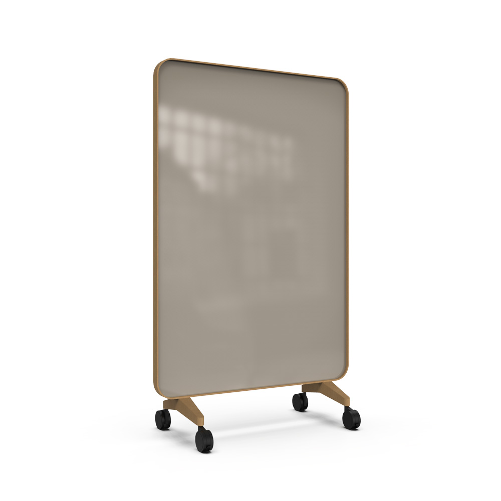 Lintex_Frame_mobile_lasitaulu_kirjoitustaulu_puukehyksellä_tammi_puujaloilla_pyörillä_liikuteltava_siirrettävä_18 - Edella Lintex Frame Mobile 1200 x 1960 mm siirreltävä kaksipuolinen lasitaulu tammi