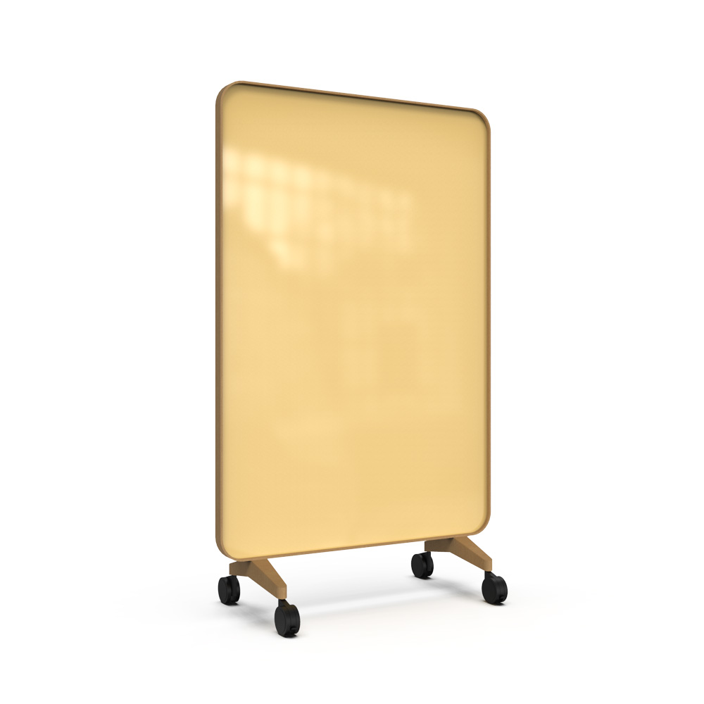 Lintex_Frame_mobile_lasitaulu_kirjoitustaulu_puukehyksellä_tammi_puujaloilla_pyörillä_liikuteltava_siirrettävä_19 - Edella Lintex Frame Mobile 1200 x 1960 mm siirreltävä kaksipuolinen lasitaulu tammi