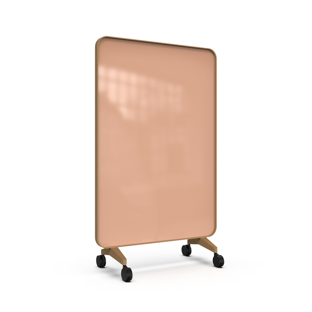 Lintex_Frame_mobile_lasitaulu_kirjoitustaulu_puukehyksellä_tammi_puujaloilla_pyörillä_liikuteltava_siirrettävä_20 - Edella Lintex Frame Mobile 1200 x 1960 mm siirreltävä kaksipuolinen lasitaulu tammi