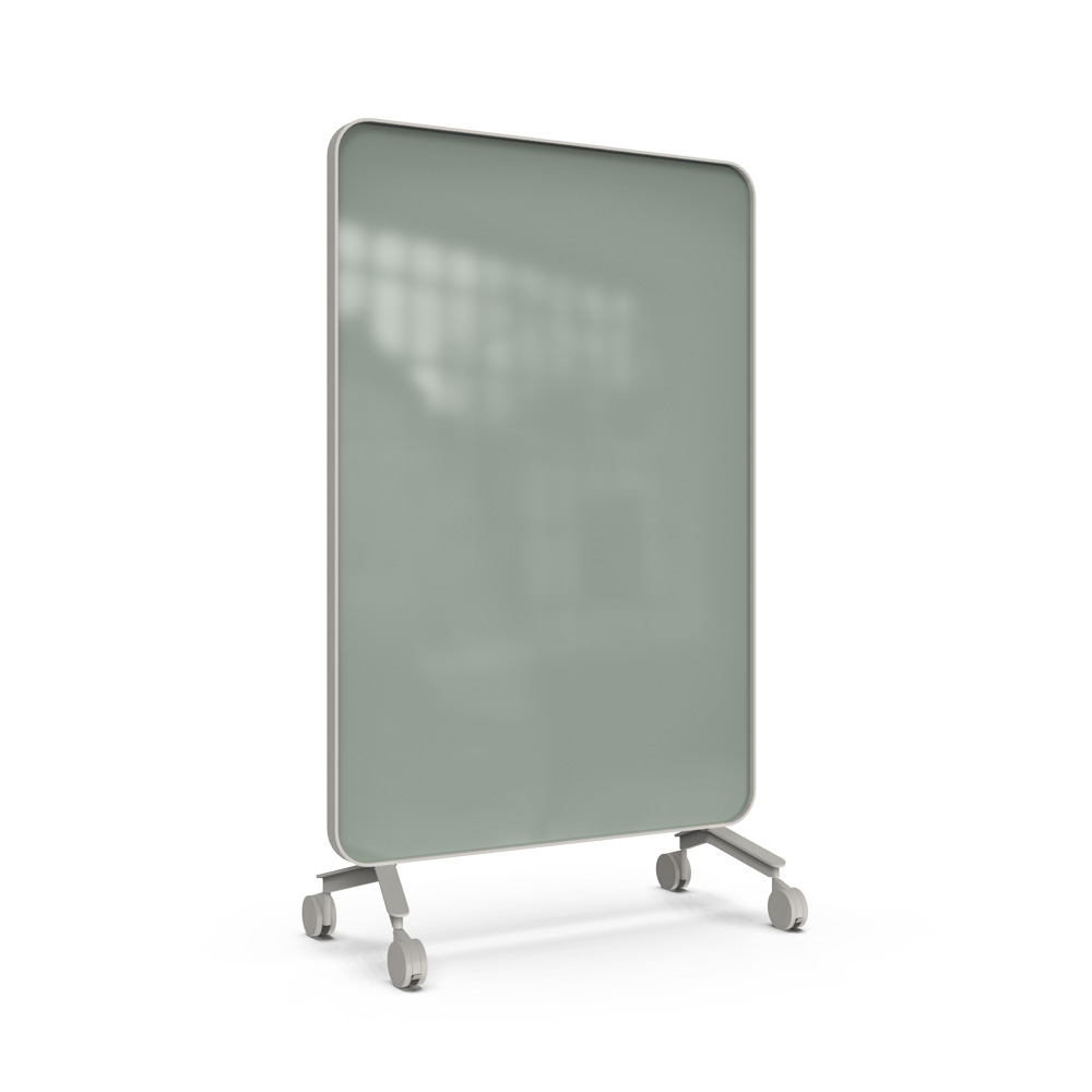 Lintex_Frame_mobile_lasitaulu_kirjoitustaulu_puukehyksellä_tammi_puujaloilla_pyörillä_liikuteltava_siirrettävä_21 - Edella Lintex Frame Mobile 1200 x 1960 mm siirreltävä kaksipuolinen lasitaulu harmaa