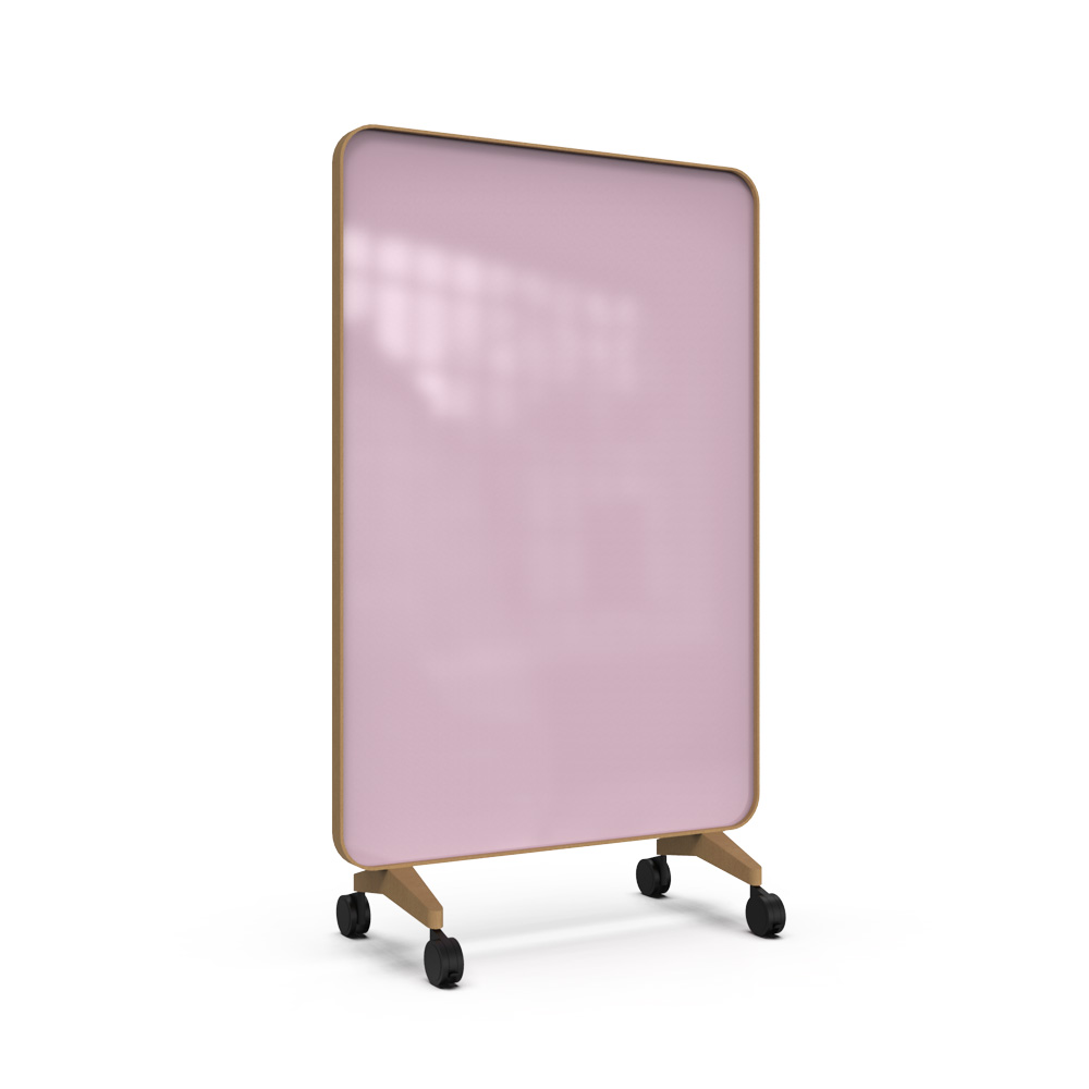 Lintex_Frame_mobile_lasitaulu_kirjoitustaulu_puukehyksellä_tammi_puujaloilla_pyörillä_liikuteltava_siirrettävä_25 - Edella Lintex Frame Mobile 1200 x 1960 mm siirreltävä kaksipuolinen lasitaulu tammi