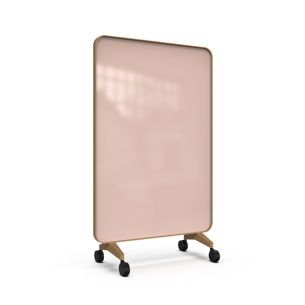 Lintex_Frame_mobile_lasitaulu_kirjoitustaulu_puukehyksellä_tammi_puujaloilla_pyörillä_liikuteltava_siirrettävä_26 - Edella Lintex Frame Mobile 1200 x 1960 mm siirreltävä kaksipuolinen lasitaulu tammi