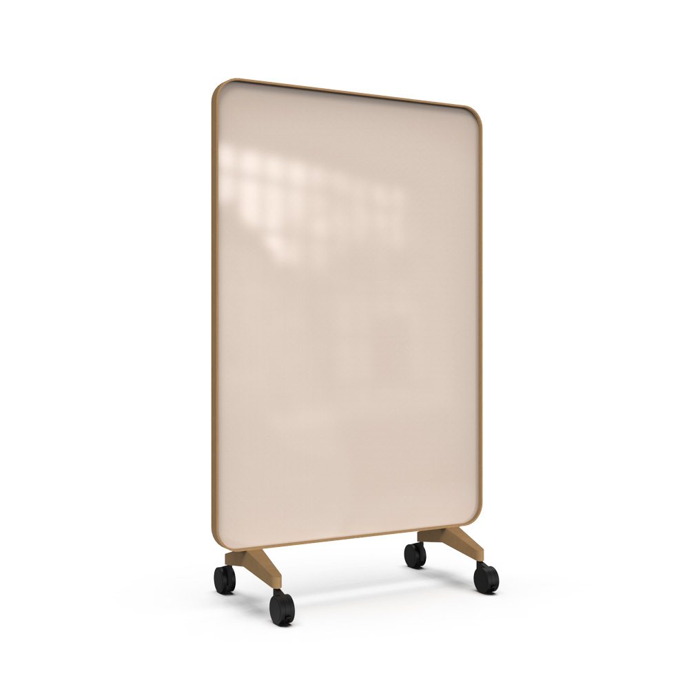 Lintex_Frame_mobile_lasitaulu_kirjoitustaulu_puukehyksellä_tammi_puujaloilla_pyörillä_liikuteltava_siirrettävä_27 - Edella Lintex Frame Mobile 1200 x 1960 mm siirreltävä kaksipuolinen lasitaulu tammi