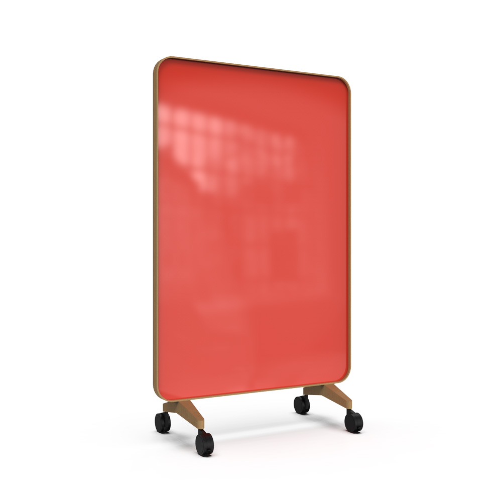 Lintex_Frame_mobile_lasitaulu_kirjoitustaulu_puukehyksellä_tammi_puujaloilla_pyörillä_liikuteltava_siirrettävä_28 - Edella Lintex Frame Mobile 1200 x 1960 mm siirreltävä kaksipuolinen lasitaulu tammi