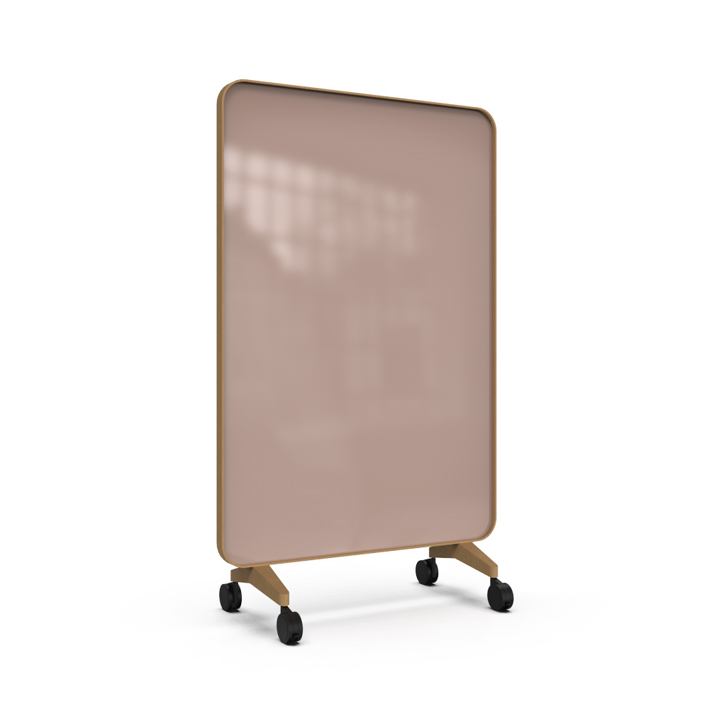 Lintex_Frame_mobile_lasitaulu_kirjoitustaulu_puukehyksellä_tammi_puujaloilla_pyörillä_liikuteltava_siirrettävä_29 - Edella Lintex Frame Mobile 1200 x 1960 mm siirreltävä kaksipuolinen lasitaulu tammi