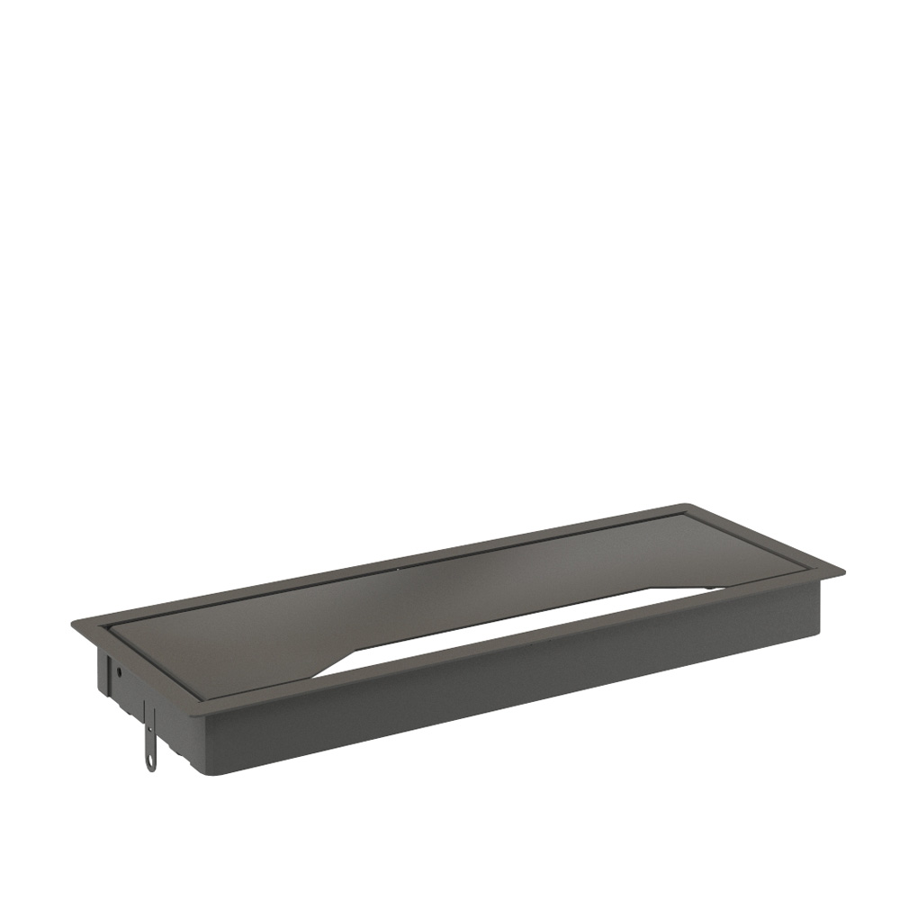 Narbutas_Desk_Grommet_johtoluukku_läpivientiluukku_sähköluukku_kaapeliluukku_01 - Edella Narbutas White työpöydän kansi johtoluukulla vasen
