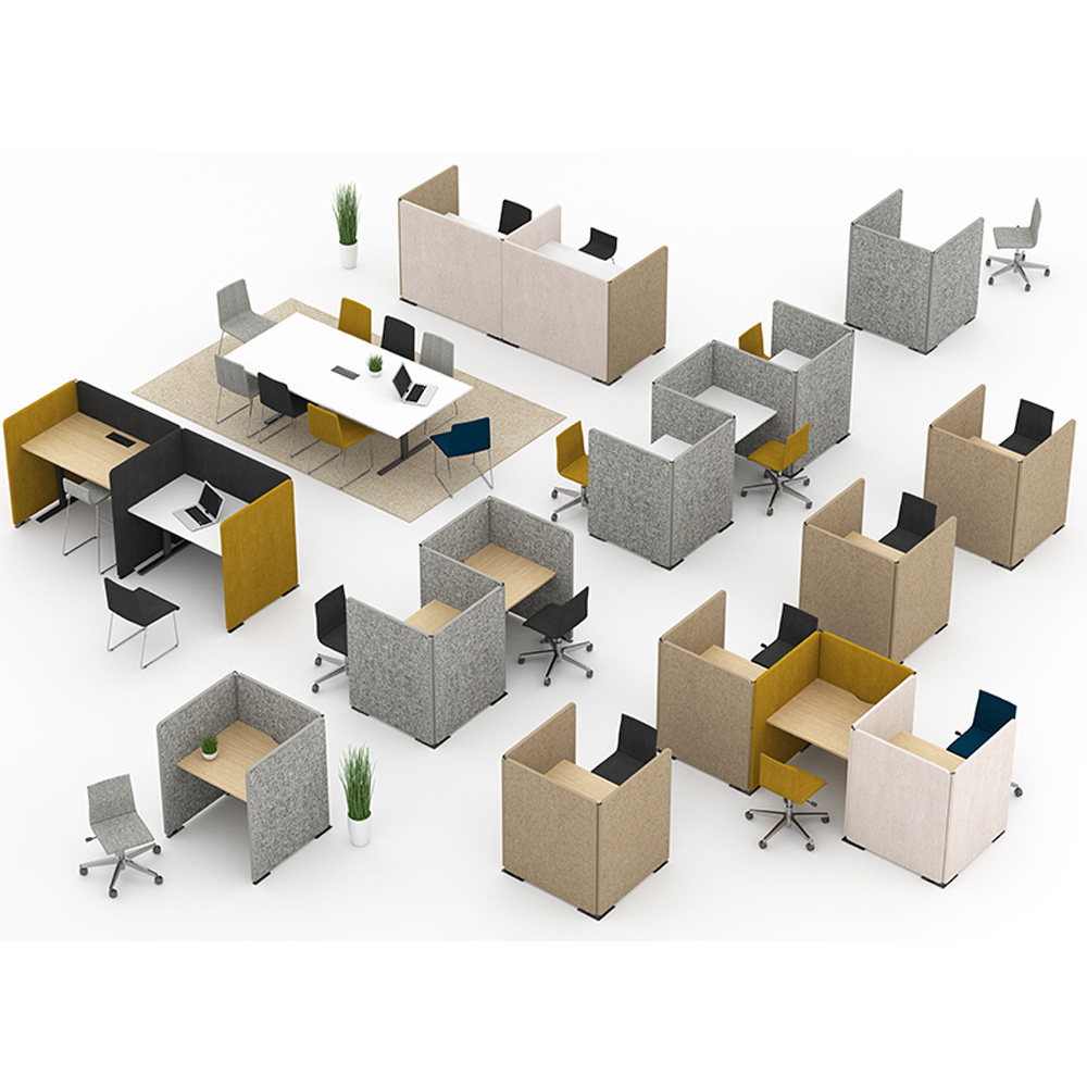 Narbutas My Space Desking työpöytä sermeillä