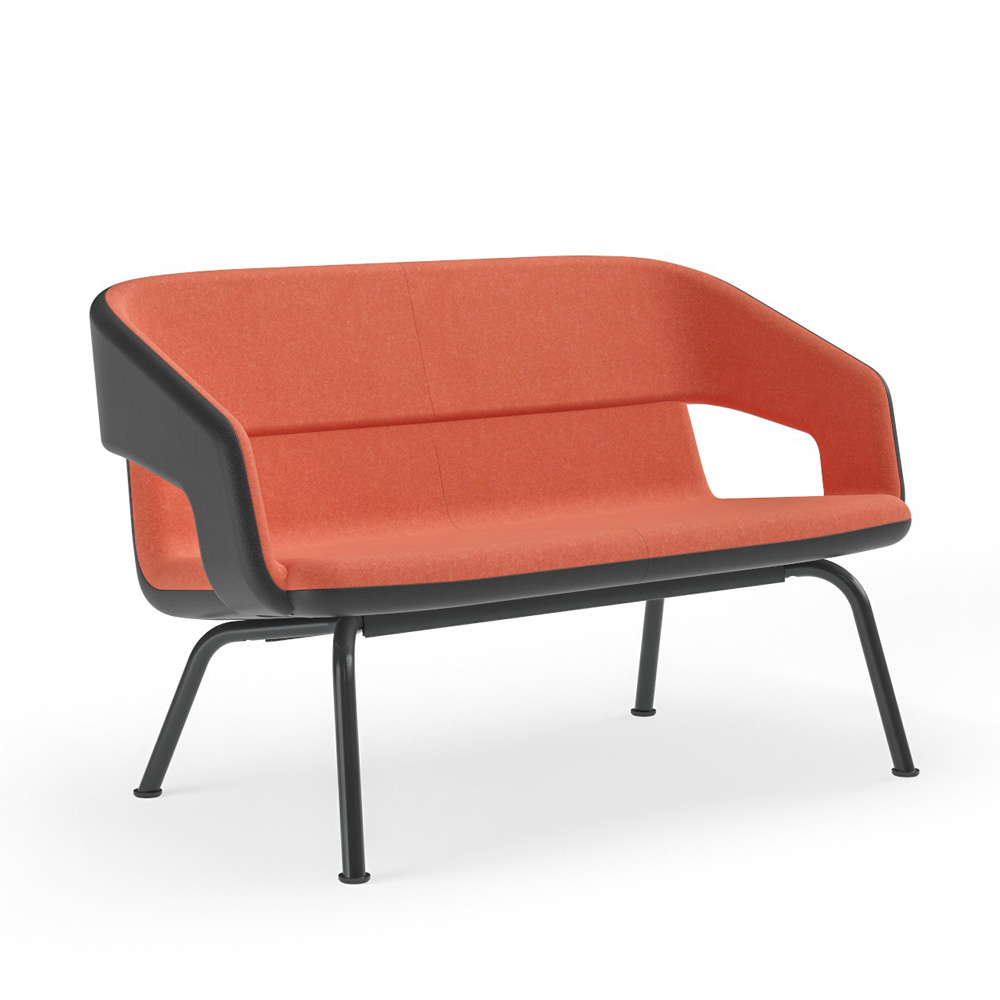 Narbutas Twist&Sit Soft 2-istuttava sohva teräsputkijaloilla