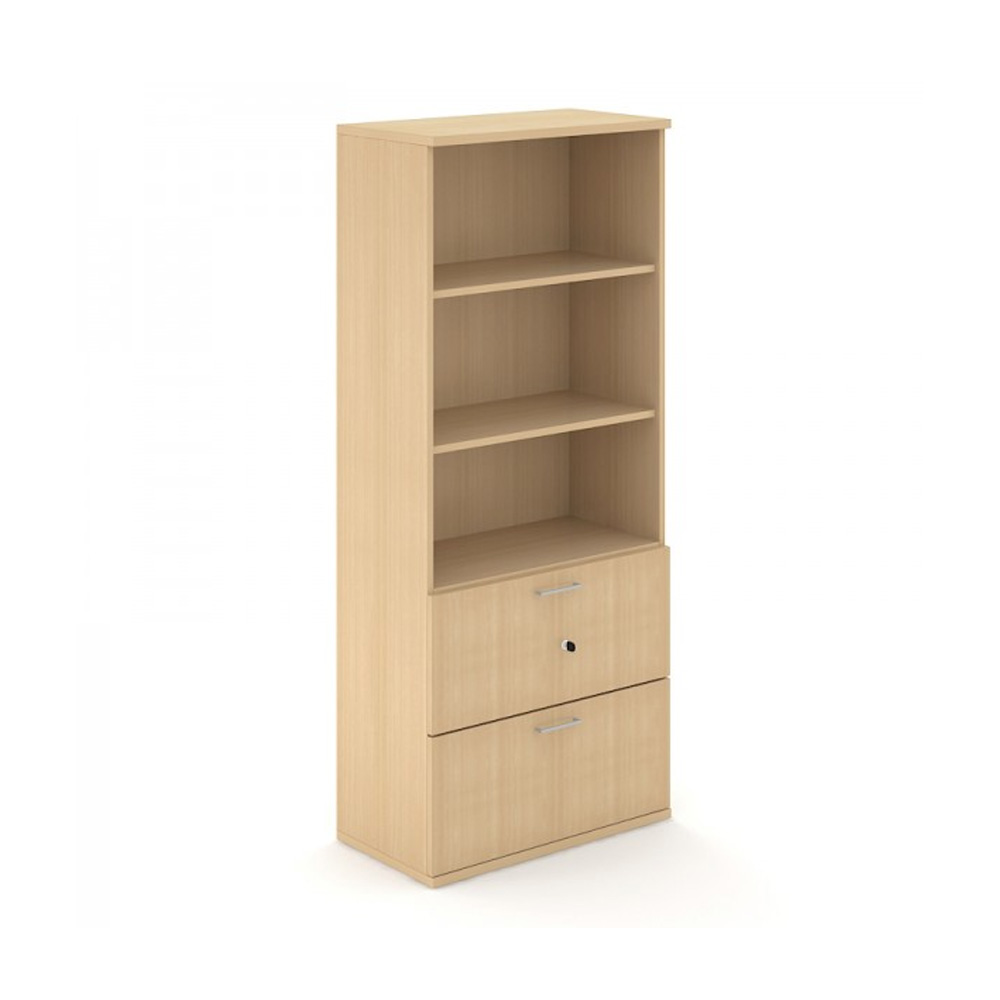 Narbutas_Uni_bookcase_filecabinet_X5F081-A - Edella Narbutas Uni 80 avohylly laatikoilla