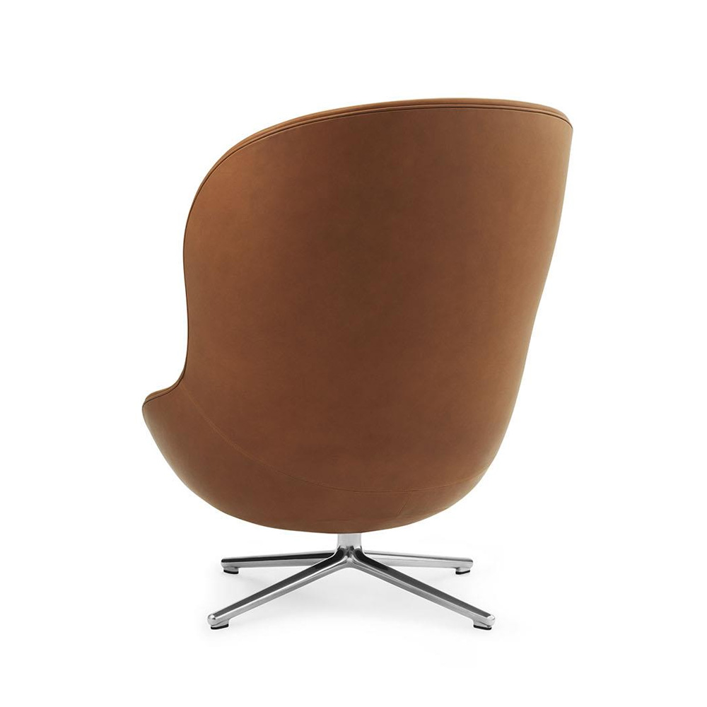 NormannCopenhagen_Hyg_Lounge_Chair_High_Swivel_Alu_Ultra_Leather_03 - Edella Normann Copenhagen Hyg Lounge Chair High Swivel nojatuoli