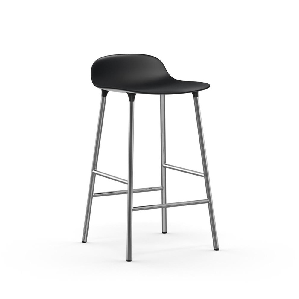 Normann_Copenhagen_Form_Barstool_65 cm_Chrome_01 - Edella Normann Copenhagen Form matala baarituoli (kromi)