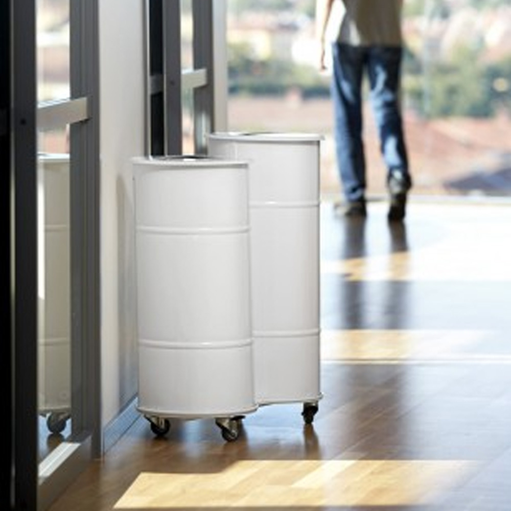 Prima_office_BROOKLYN_BIN_WITH_WHEELS_Twin_kierrätysastia_roskakori_pyörillä_liikuteltava_01 - Edella Prima Office Brooklyn Bin Twin kierrätysastia musta