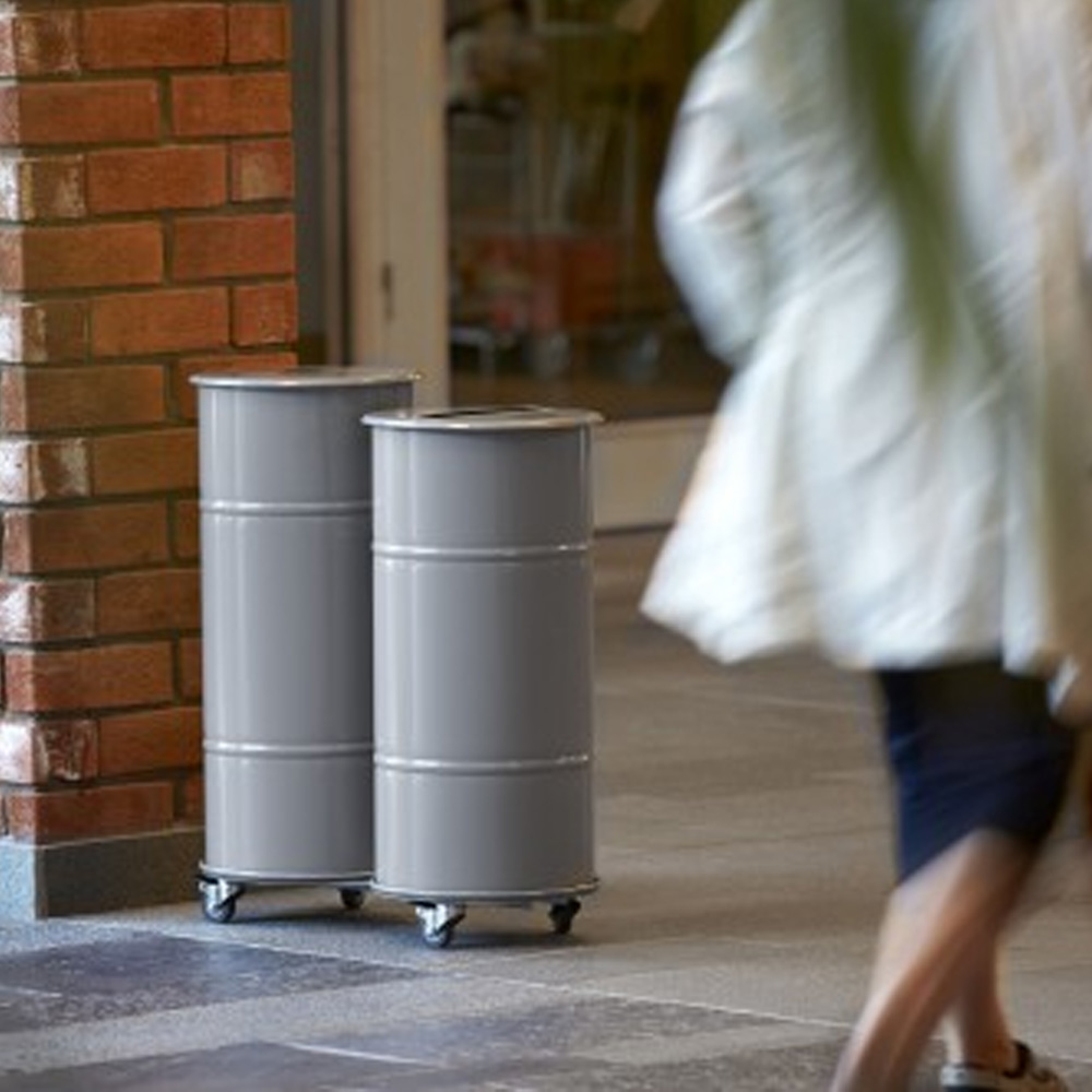 Prima_office_BROOKLYN_BIN_WITH_WHEELS_Twin_kierrätysastia_roskakori_pyörillä_liikuteltava_02 - Edella Prima Office Brooklyn Bin Twin kierrätysastia musta