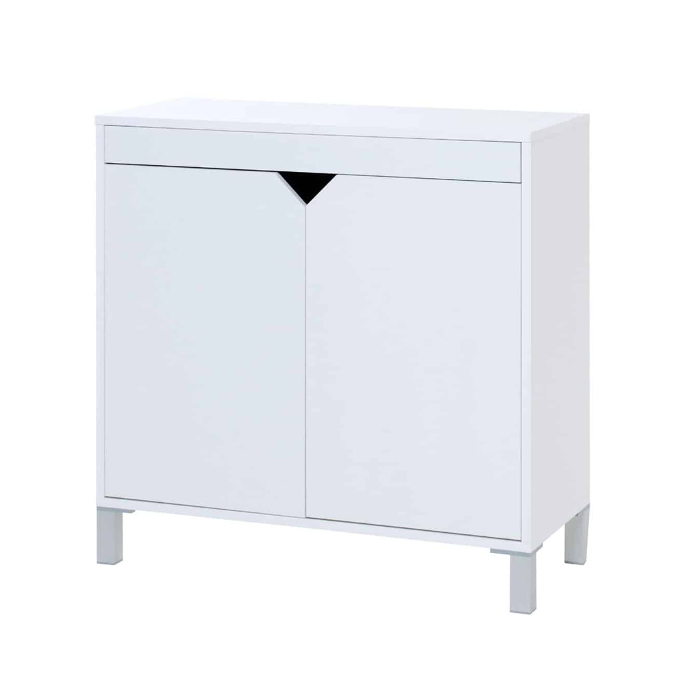 Prima_office_Baseline_SUB-BS-30_valkoinen_white_cupboard_mappikaappi_tulostinkaappi_ulosvedettävällä_aputasolla_01 - Edella Prima Office Baseline perusosa ovikaappi aputasolla