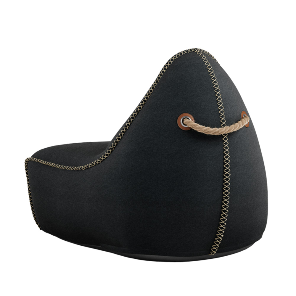 Sackit_Canvas_Lounge_Chair_Black_säkkituoli_säkkinojatuoli_sisäkäyttöön_02 - Edella SACKit Canvas Lounge säkkituoli