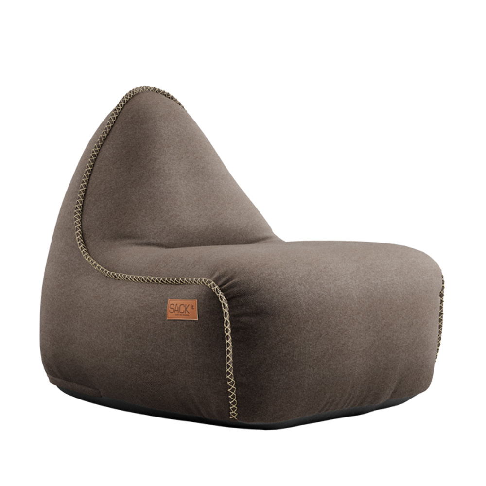 Sackit_Canvas_Lounge_Chair_Brown_säkkituoli_säkkinojatuoli_sisäkäyttöön_01 - Edella SACKit Canvas Lounge säkkituoli