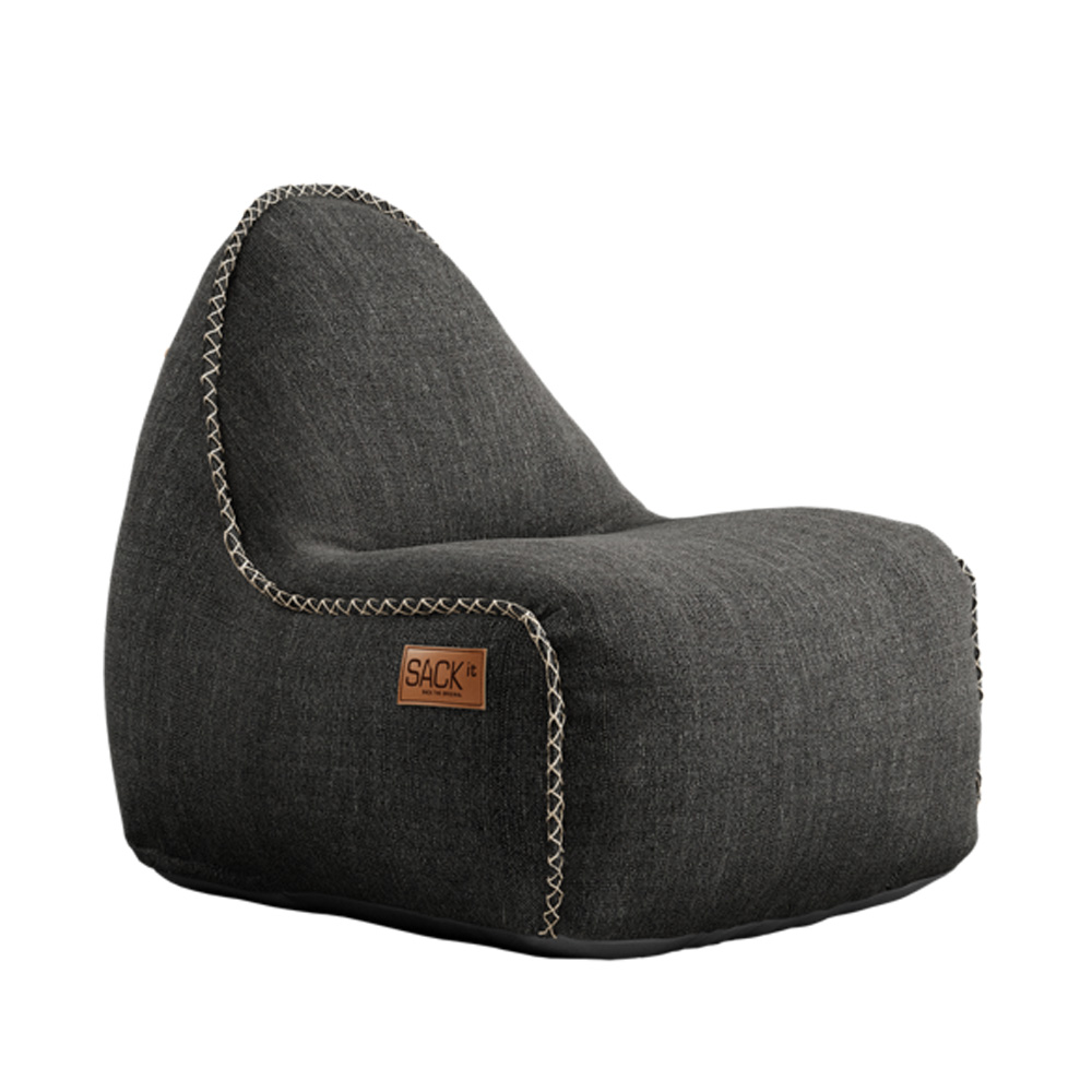 Sackit_Cobana_Junior_Lounge_Chair_Grey_lasten_säkkituoli_säkkinojatuoli_sisäkäyttöön_ulkokäyttöön_01 - Edella SACKit Cobana Junior Lounge säkkituoli