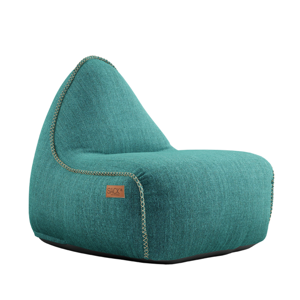 Sackit_Cobana_Lounge_Chair_Petrol_Melange_säkkituoli_säkkinojatuoli_sisäkäyttöön_ulkokäyttöön_01 - Edella SACKit Cobana Lounge säkkituoli