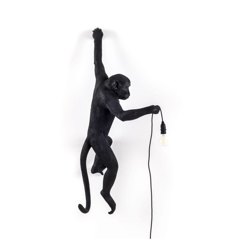 Seletti The Monkey Lamp Black Hanging Version Seinävalaisin