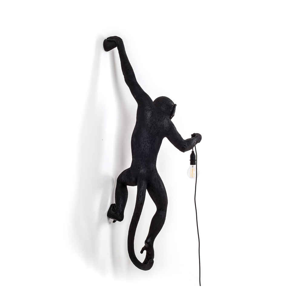 Seletti_TheMonkeyLamp_Black_Hanging_version_03 - Edella Seletti The Monkey Lamp Black Hanging Version Seinävalaisin