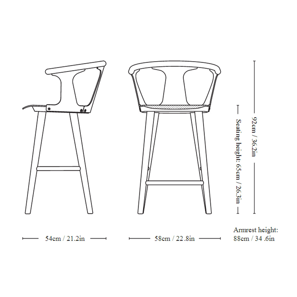 &Tradition_IN_BETWEEN_BAR_STOOL_SK8_matala_baarituoli_counter_tuoli_keittiön_saareketuoli_puutuoli_tammituoli_istuinpehmusteella_osaverhoiltu_07 - Edella &Tradition In Between matala baarituoli SK8