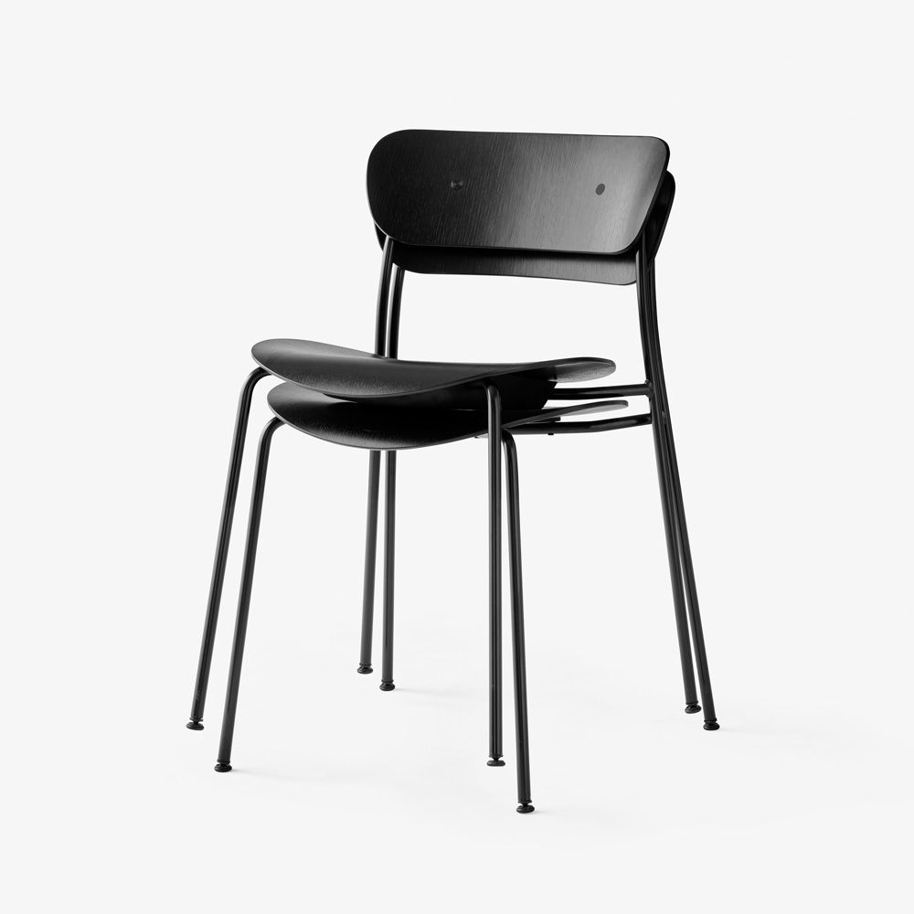 &Tradition_PAVILION_CHAIR_AV1_ravintolatuoli_kahvilatuoli_teräsjalat_putkijalat_puuistuin_04 - Edella &Tradition Pavilion Chair AV1 Black Lacquered Oak