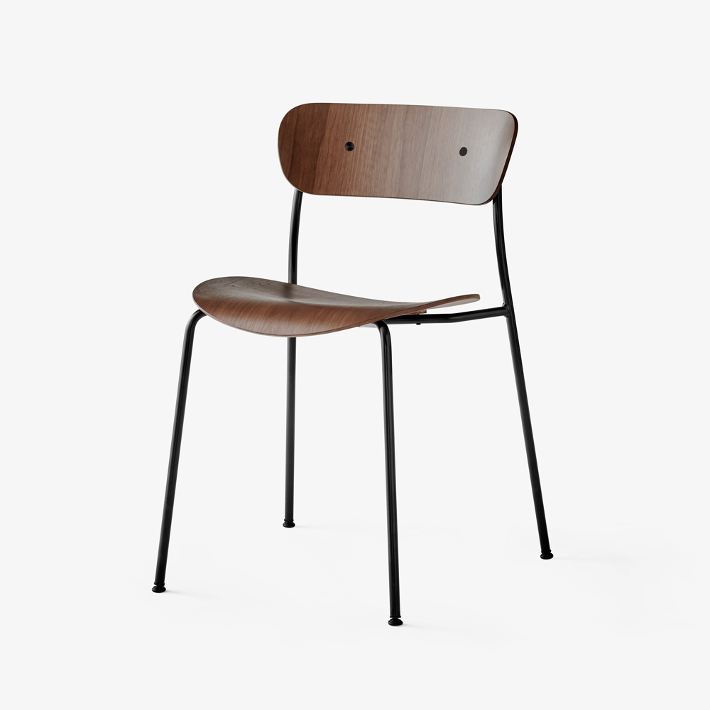 &Tradition_PAVILION_CHAIR_AV1_ravintolatuoli_kahvilatuoli_teräsjalat_putkijalat_puuistuin_06 - Edella &Tradition Pavilion Chair AV1 Lacquered Walnut