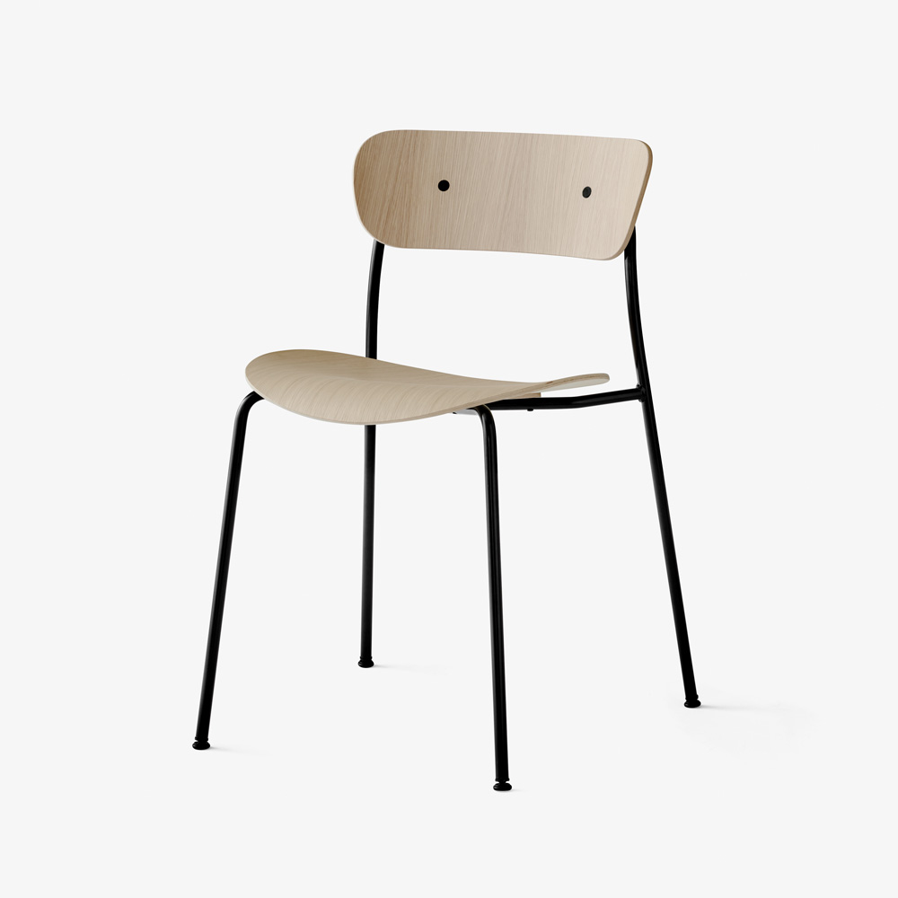 &Tradition_PAVILION_CHAIR_AV1_ravintolatuoli_kahvilatuoli_teräsjalat_putkijalat_puuistuin_07 - Edella &Tradition Pavilion Chair AV1 Lacquered Oak