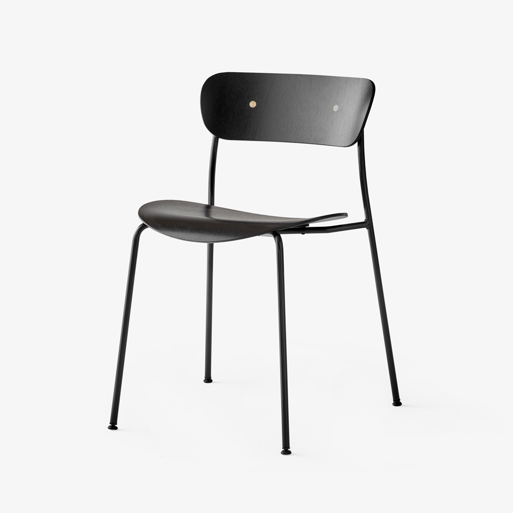 &Tradition_PAVILION_CHAIR_AV1_ravintolatuoli_kahvilatuoli_teräsjalat_putkijalat_puuistuin_08 - Edella &Tradition Pavilion Chair AV1 Black Lacquered Oak