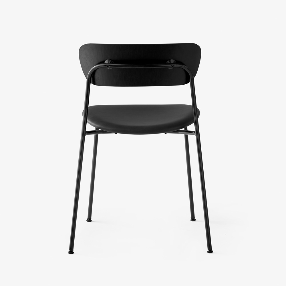 &Tradition_PAVILION_CHAIR_AV3_ravintolatuoli_kahvilatuoli_teräsjalat_putkijalat_istuinpehmusteella_02 - Edella &Tradition Pavilion Chair AV3 Black Lacquered Oak