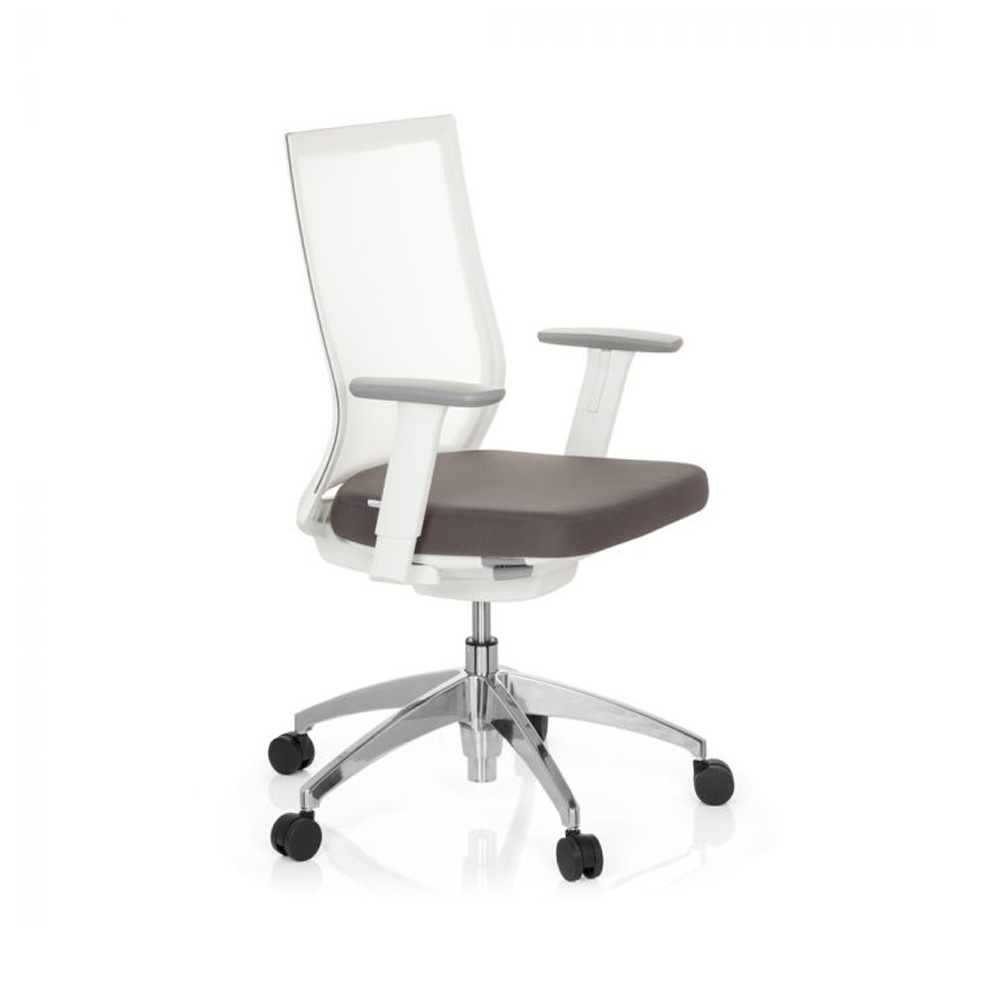 HJH_Office_Aspen_työtuoli_toimistotuoli_harmaa-valkoinen_synchro-mekanismi_verhoiltu_istuin_verkkoselkänoja_alumiiniristikko_04 - Edella HJH Office Aspen työtuoli harmaa-valkoinen