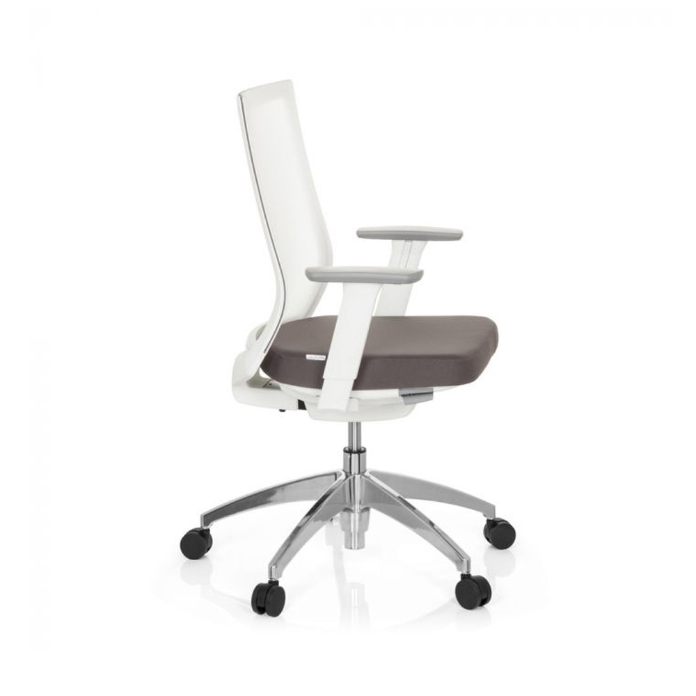 HJH_Office_Aspen_työtuoli_toimistotuoli_harmaa-valkoinen_synchro-mekanismi_verhoiltu_istuin_verkkoselkänoja_alumiiniristikko_05 - Edella HJH Office Aspen työtuoli harmaa-valkoinen