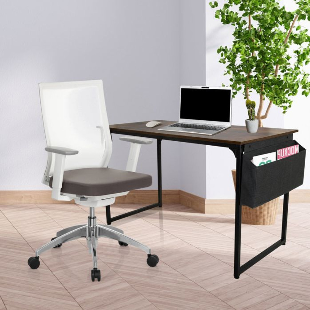 HJH_Office_Aspen_työtuoli_toimistotuoli_harmaa-valkoinen_synchro-mekanismi_verhoiltu_istuin_verkkoselkänoja_alumiiniristikko_17 - Edella HJH Office Aspen työtuoli harmaa-valkoinen